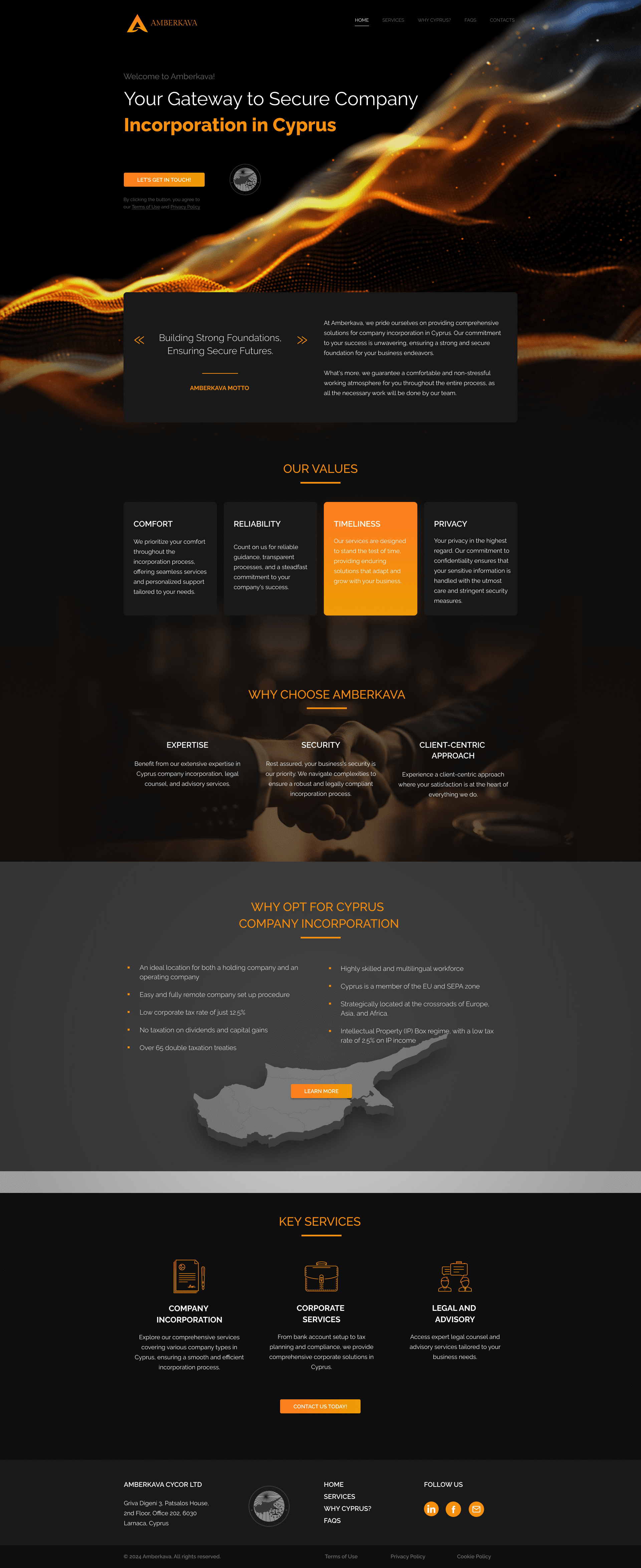 Layout of the Cyprus website
