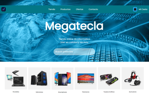 Screenshot of Megatecla, an online computer store